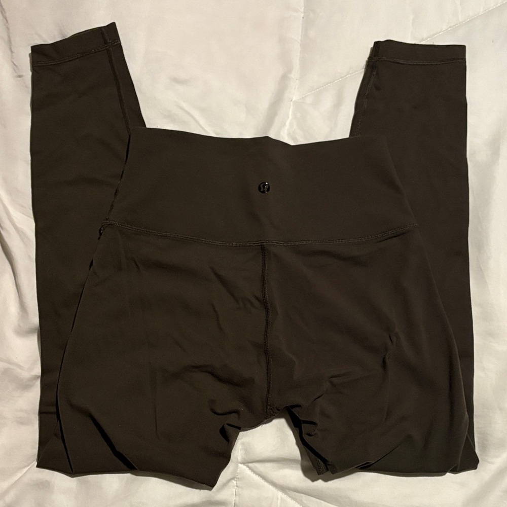 Lululemon Dark Forest Green High-Waisted 7/8 length Leggings size 6